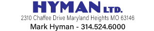 Hyman LTD<br />
2310 Chaffee Drive Maryland Heights MO 63146</p>
<p>Mark Hyman</p>
<p>314.524.6000